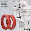 Rueda Maciza 8.5x2 Rojo Patinete Xiaomi [Nedong]