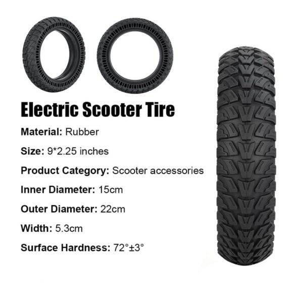 Rueda Maciza Patinete Xiaomi 9x2,25 Offroad