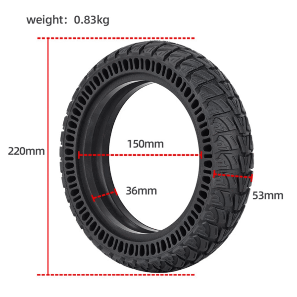 Rueda Maciza Patinete Xiaomi 9x2,25 Offroad
