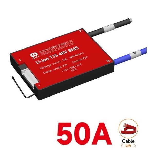 DALY-BMS-13S-48V-50A-Li-ion-bateria-sistema-de-gestion-bms.jpg BMS DALY 13S 48V 50A Liion Batería Autobalanceo