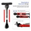 Pata de cabra ajustable para Xiaomi M365/Pro /Pro2/1S/MI3 (negro-rojo)