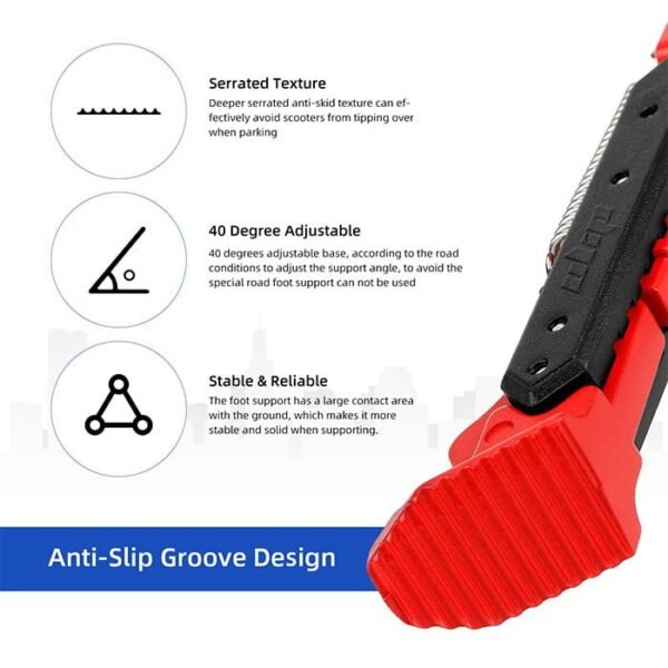 Pata de cabra ajustable para Xiaomi M365/Pro /Pro2/1S/MI3 (roja-negro)