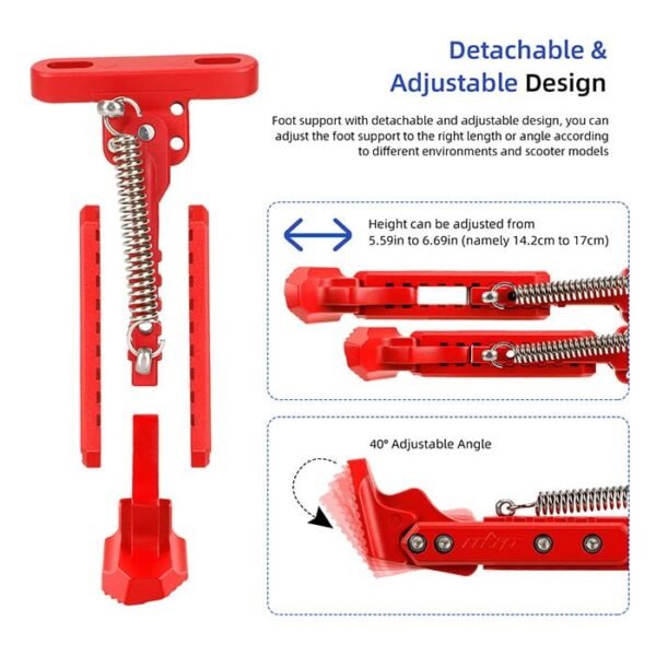 Pata de cabra ajustable para Xiaomi M365/Pro /Pro2/1S/MI3 (rojo)