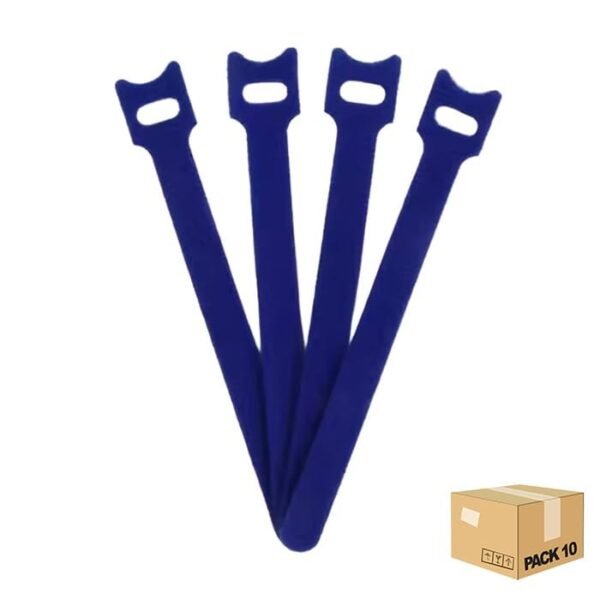 Bridas del velcro reutilizable 12x150mm – pa color: azul