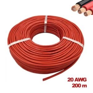 Cable 20AWG 200M Rojo