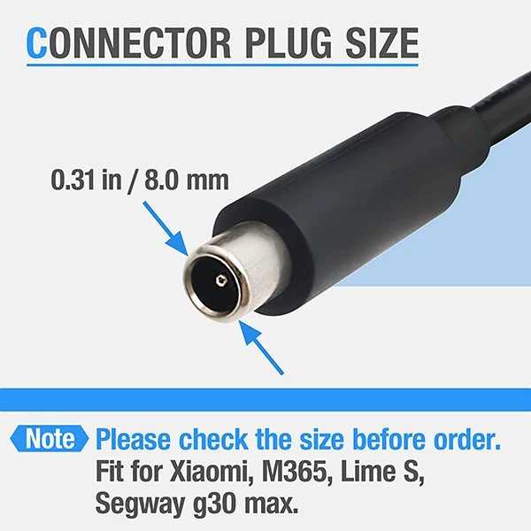 Cargador 36V (Salida 42V) 2A para Xiaomi [Premium]