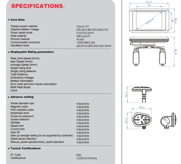 display-60v-dualmotor-detalle.webp Kits controladora 60V Dualmotor Display TFT