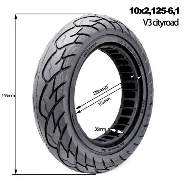 Rueda maciza 10x2,125-6,1 V3 Roja [Nedong]