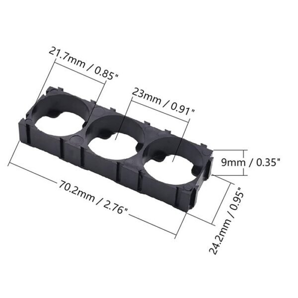 Pack 10-Soporte de Batería Litio de 21700 (21,7mm)