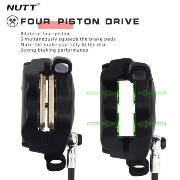 Kit Freno NUTT hidráulico 4 Pistones IZQ+DER