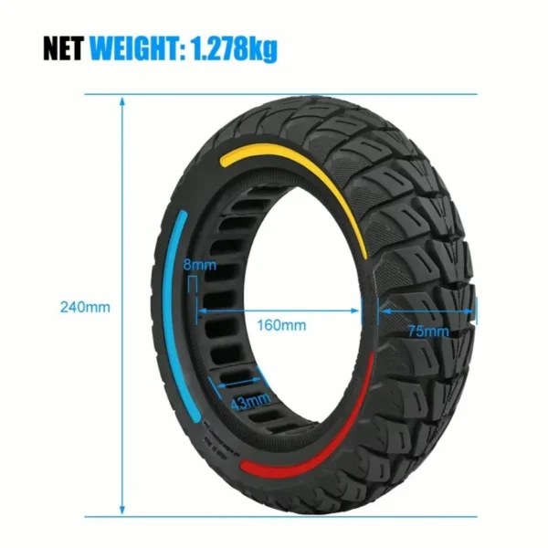 Rueda maciza 10x3 80/65-6 (255x80)